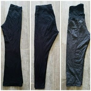 3 Maternity leggings pants 2 Meds & 1 Small